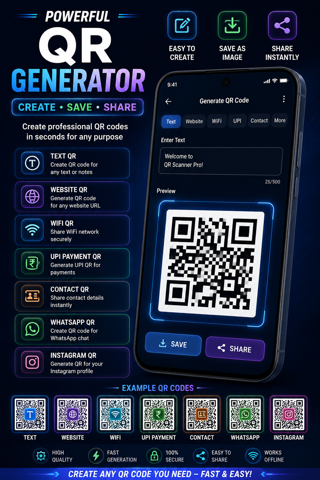 QR Scanner scan result screen